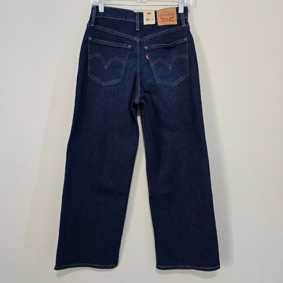 NWT Levi's Wide Leg High Rise Jeans Retro Dark Wash Size 26 - Picture 2 of 8